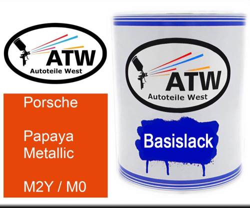 Porsche, Papaya Metallic, M2Y / M0: 1L Lackdose, von ATW Autoteile West.